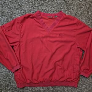 Liz Golf Womens XL Red Vneck Long Sleeved Pullover Jacket